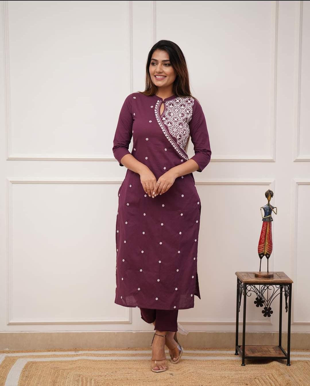 Beautiful Long Embroidered Co-ord Set