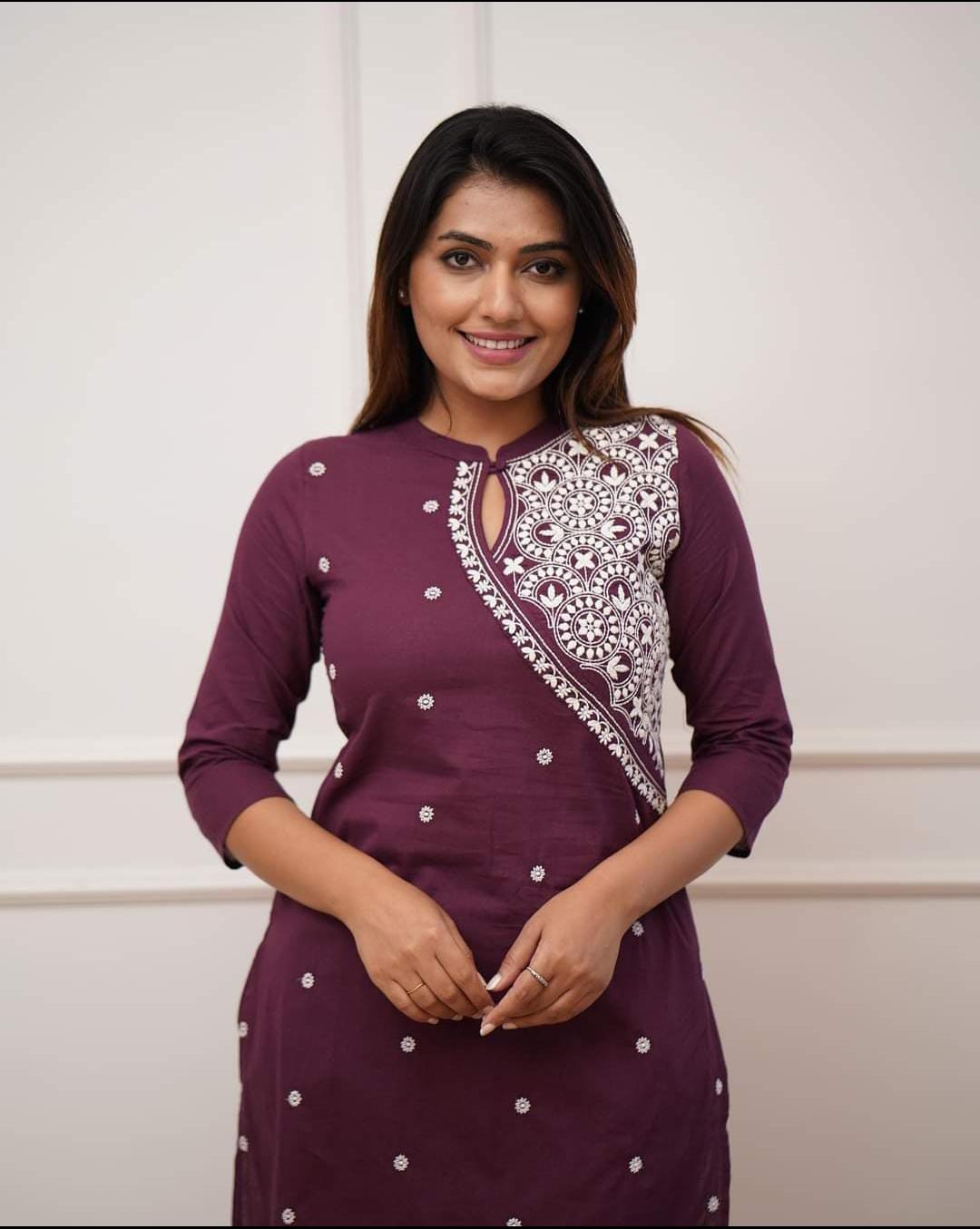 Beautiful Long Embroidered Co-ord Set