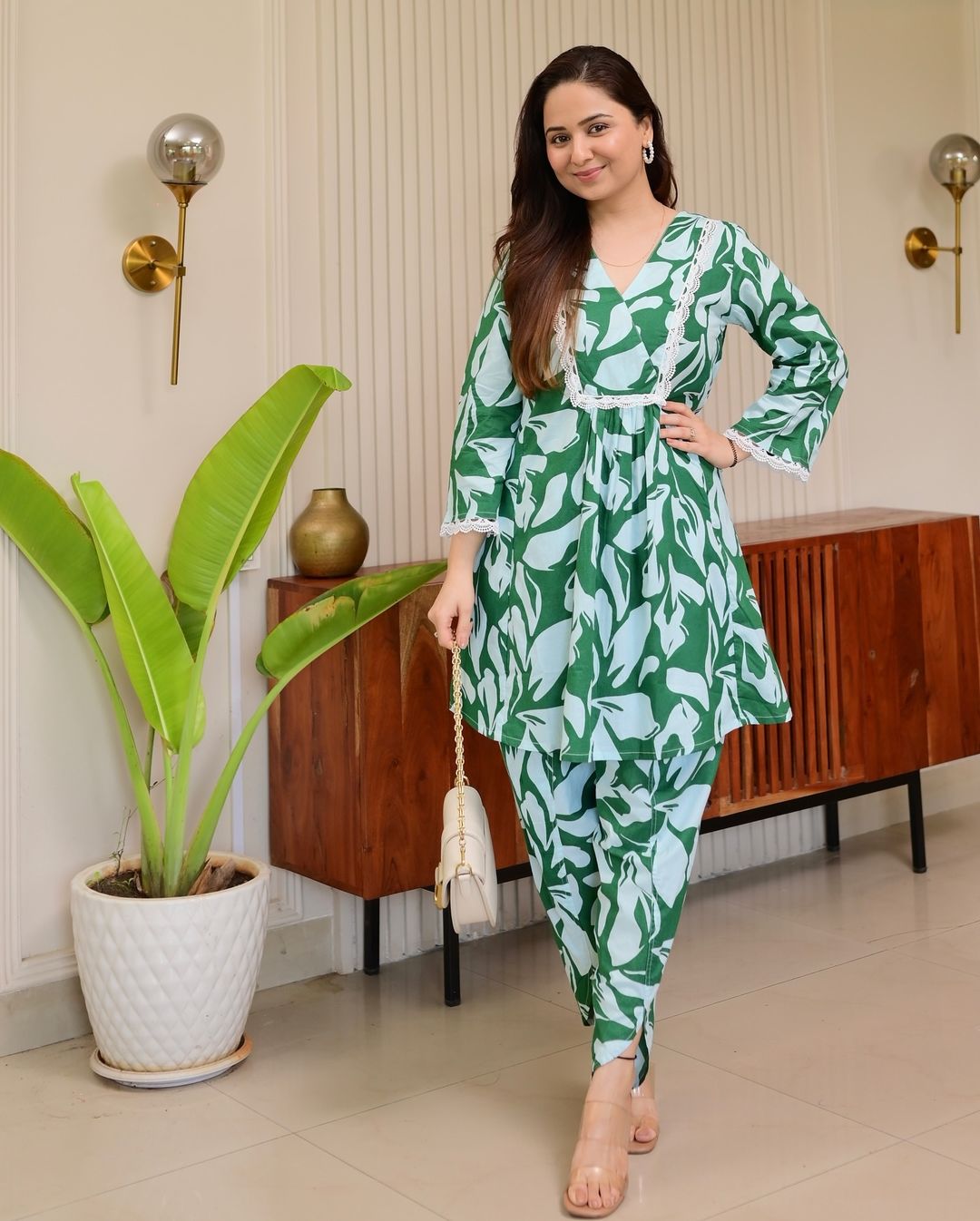 Designer Floral Embroidered Co-ord Set