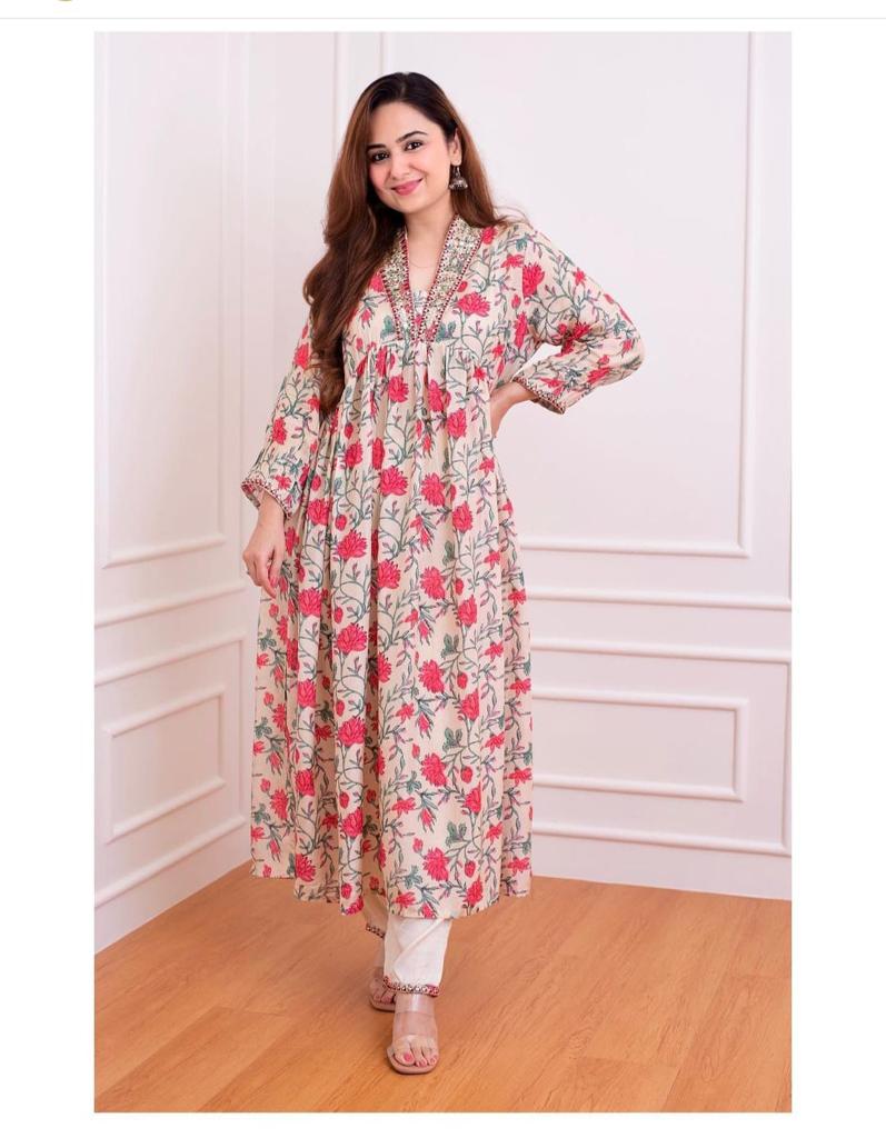 Elegant Aliya Cut Printed Co-ord Set