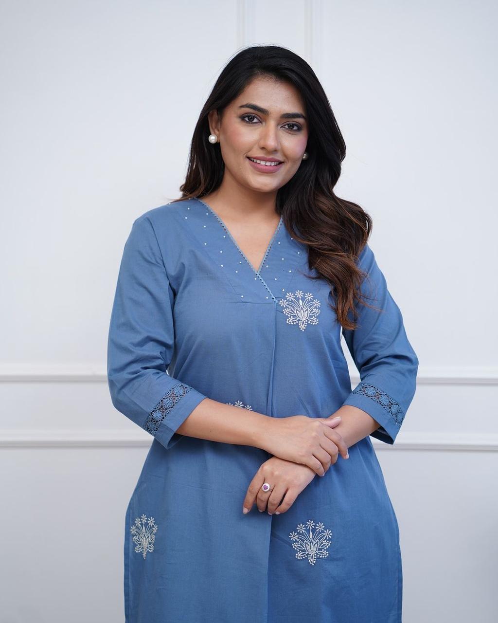 Stylish Floral Embroidered Co-ord Set