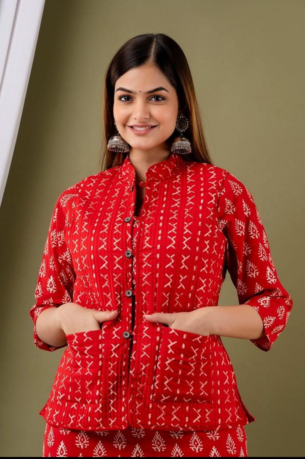 Hand Block Soft Embroidered Co-ord Set