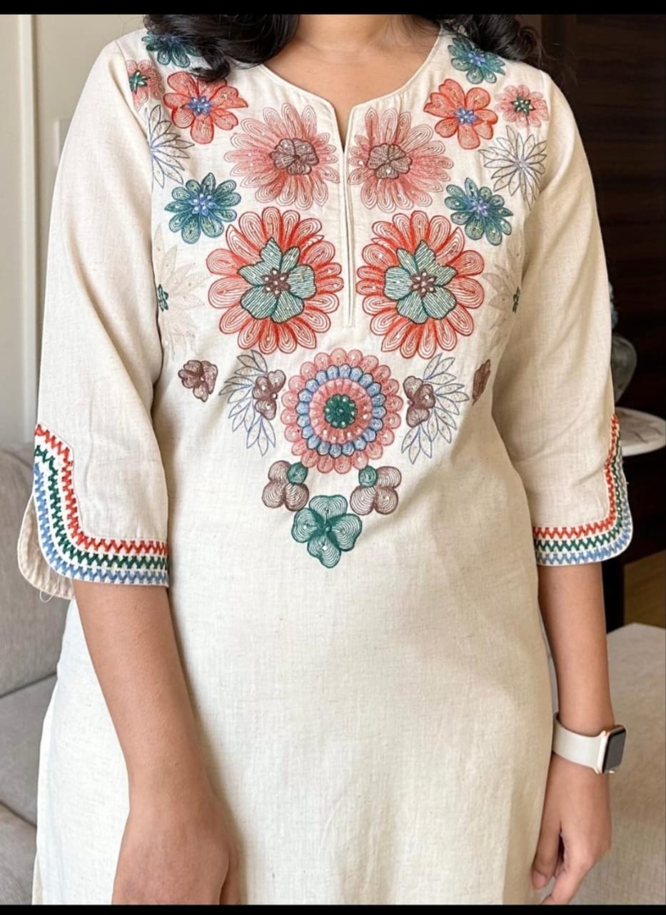 Cotton Embroidered Co-ord Set