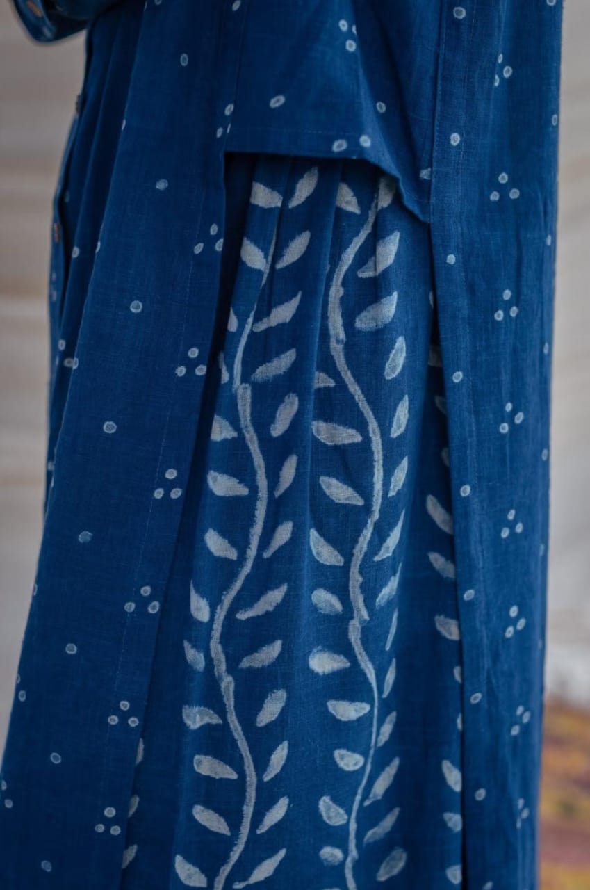 Designer Blue Embroidered Co-ord Set