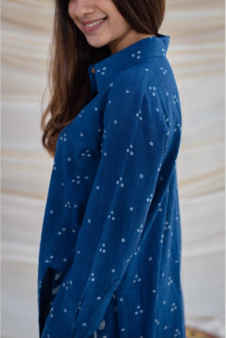 Designer Blue Embroidered Co-ord Set