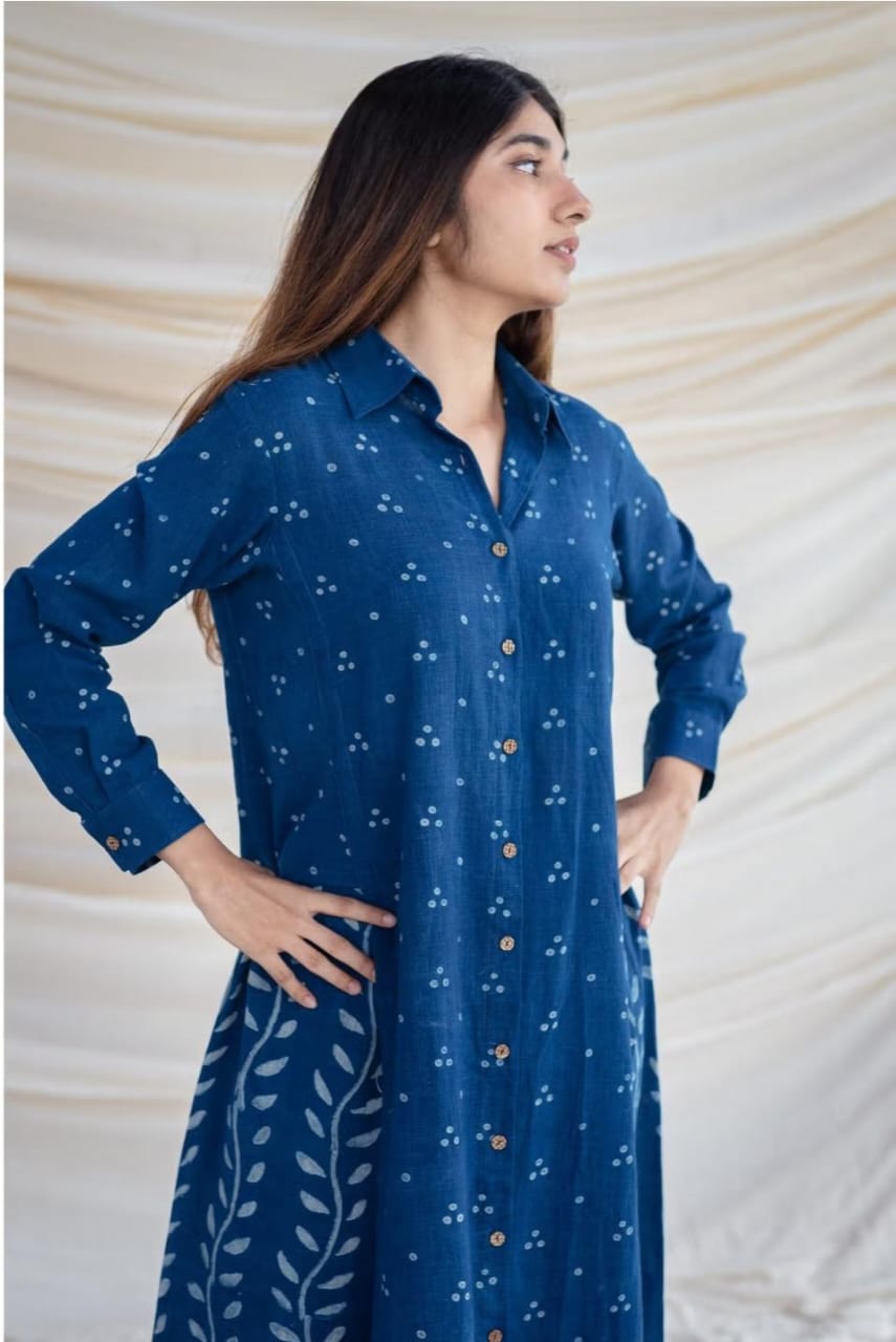 Designer Blue Embroidered Co-ord Set