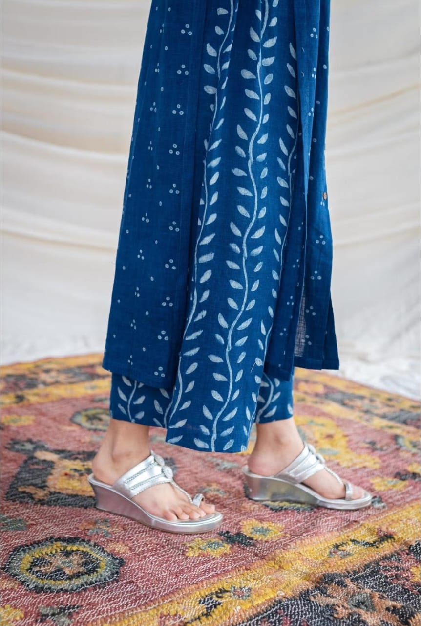 Designer Blue Embroidered Co-ord Set