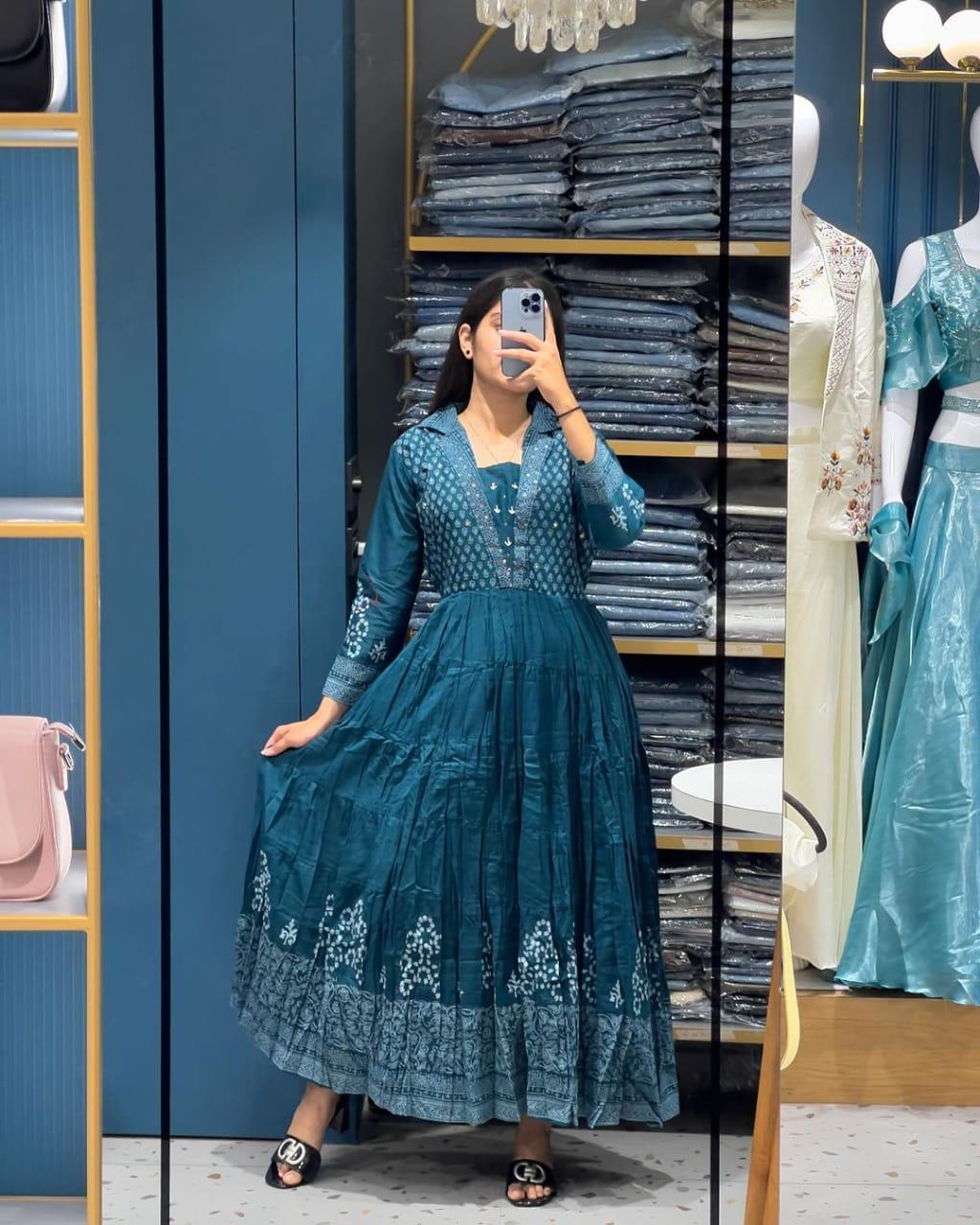 Designer Anarkali Printed Co-ord Set