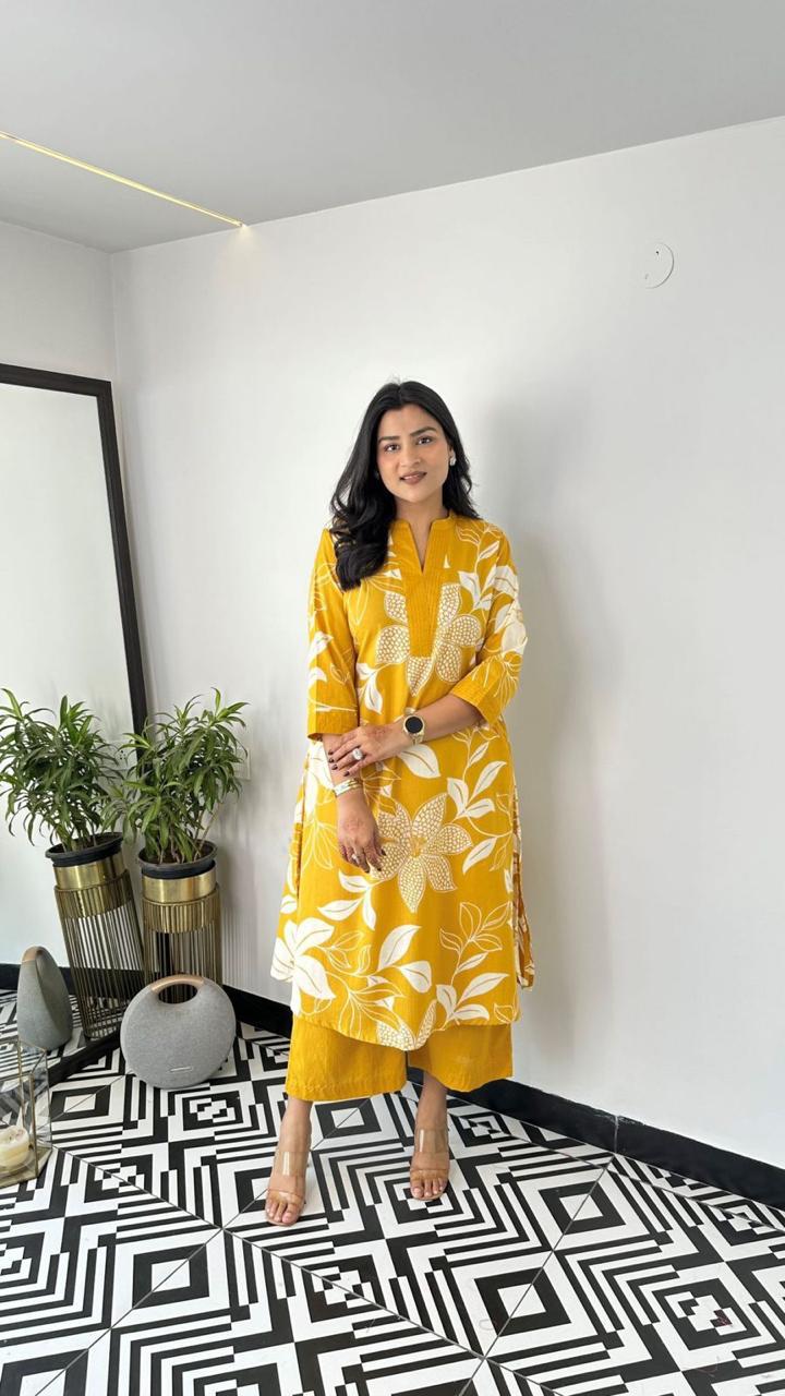 Elegant Floral Printed Co-ord Set