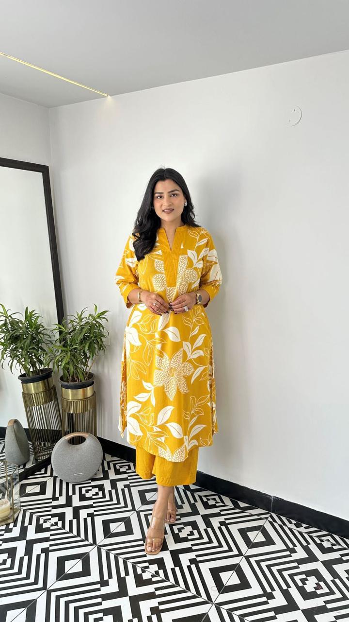 Elegant Floral Printed Co-ord Set