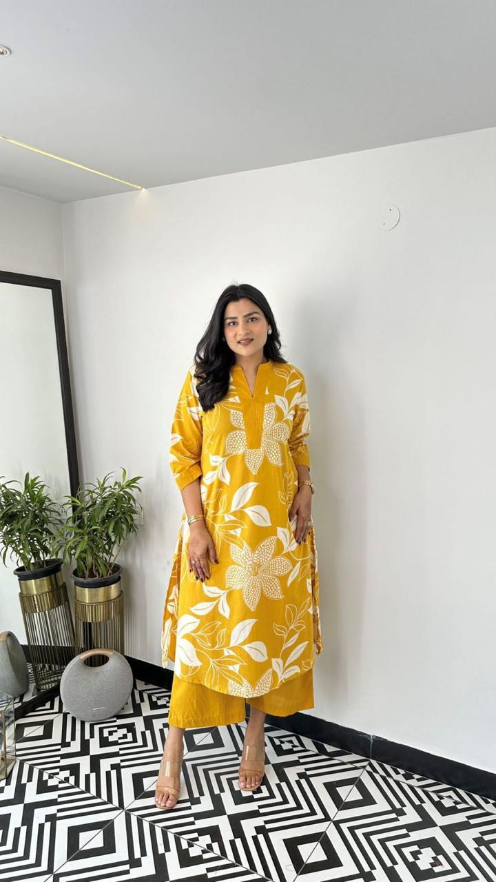 Elegant Floral Printed Co-ord Set