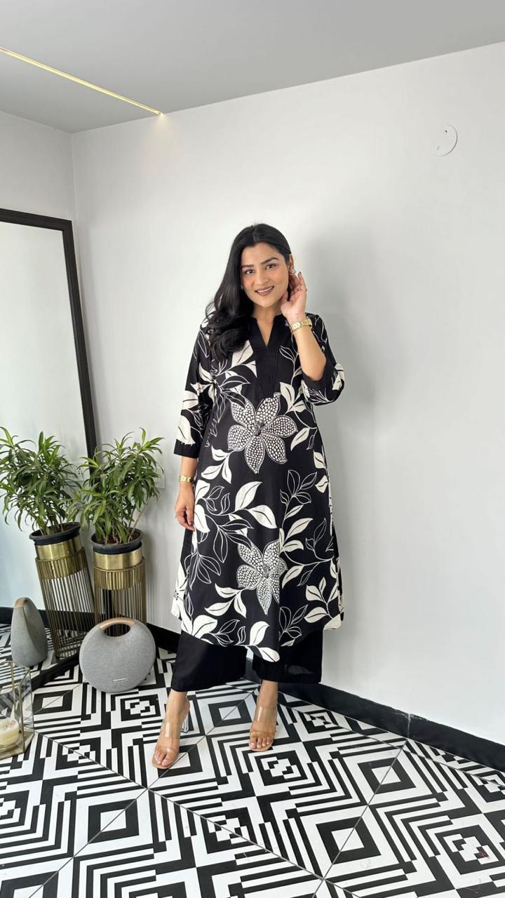 Elegant Floral Printed Co-ord Set