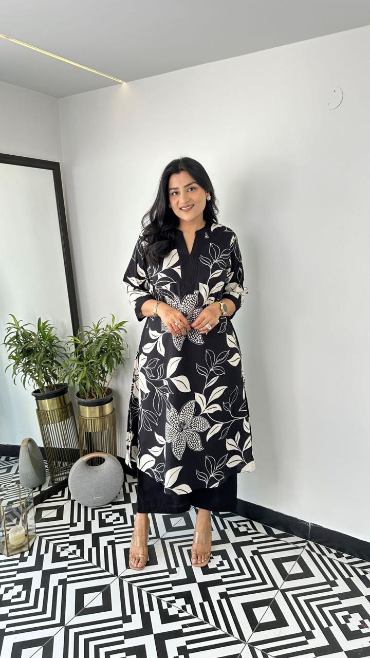 Elegant Floral Printed Co-ord Set