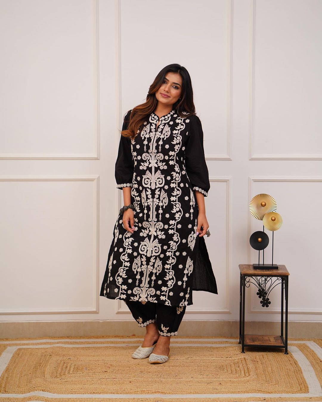 Designer Black Embroidered Co-ord Set