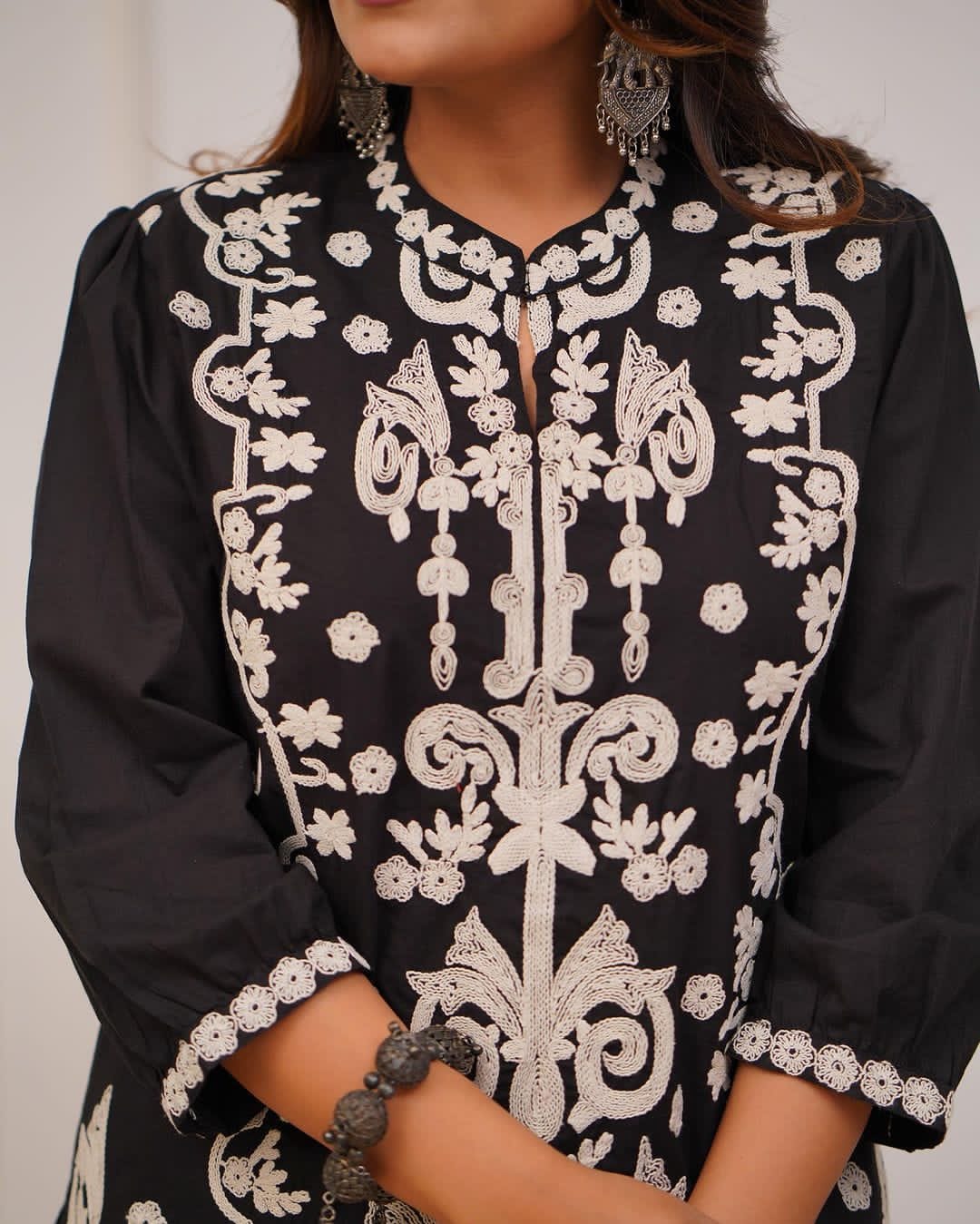 Designer Black Embroidered Co-ord Set