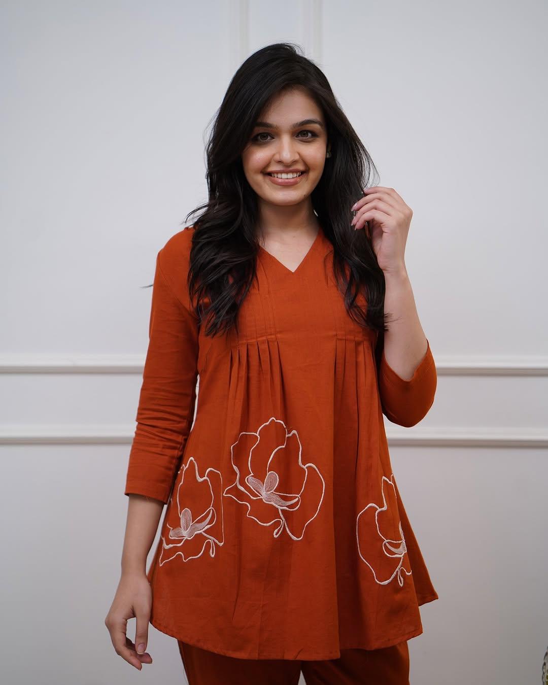 Casual Designer Embroidered Co-ord Set