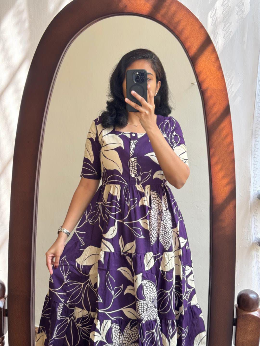 Premium Floral Designed Midi Dress