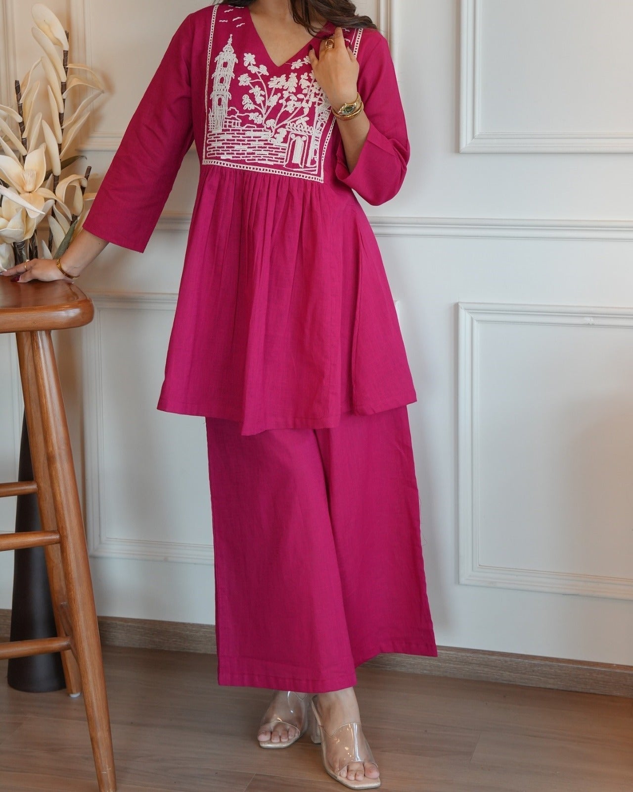 Trendy Designer Embroidered Co-ord Set