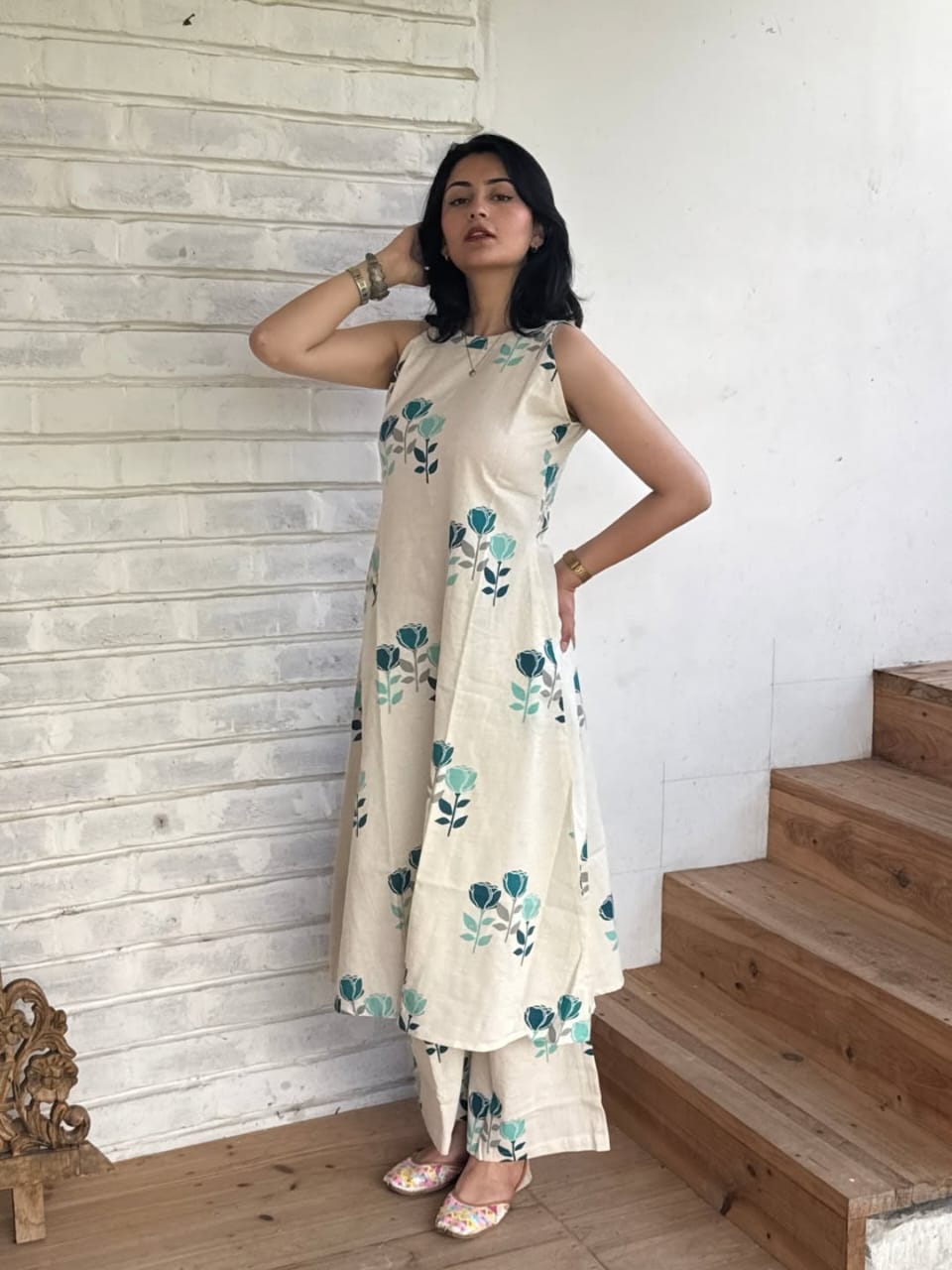 Floral A-Line Printed Co-ord Set