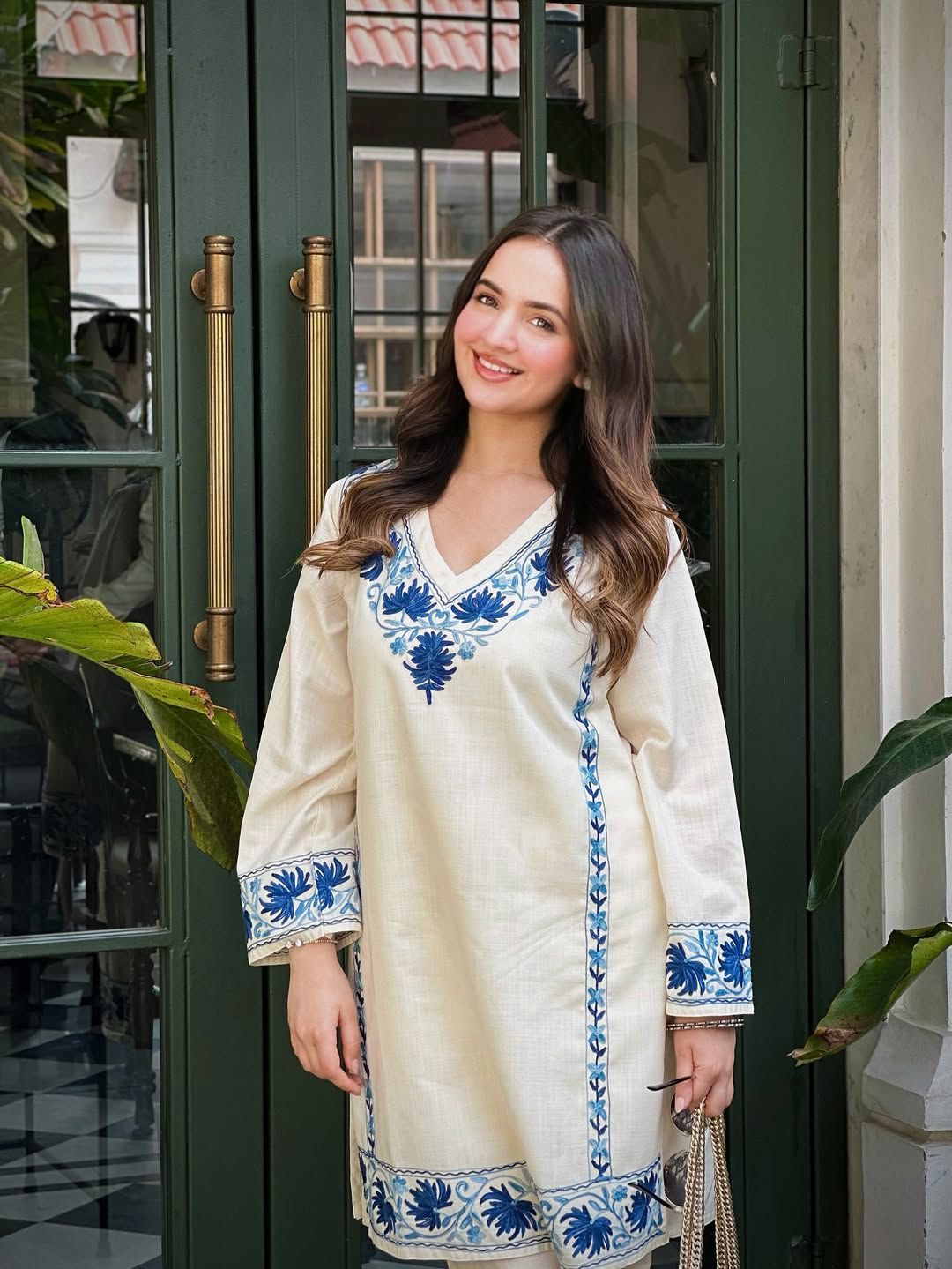 Classy White Embroidered Co-ord Set