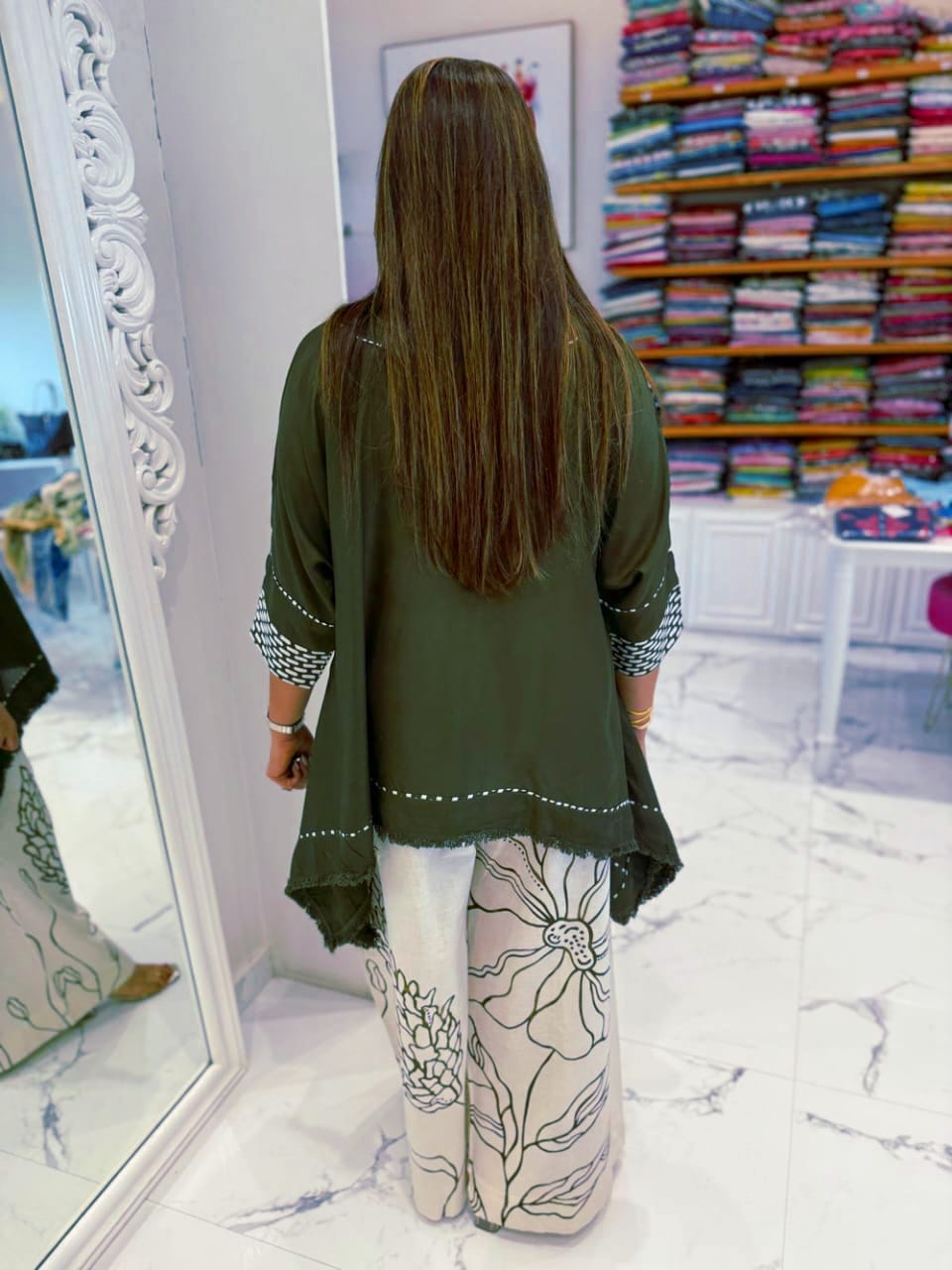 Stylish Green Designer Co-ord Set