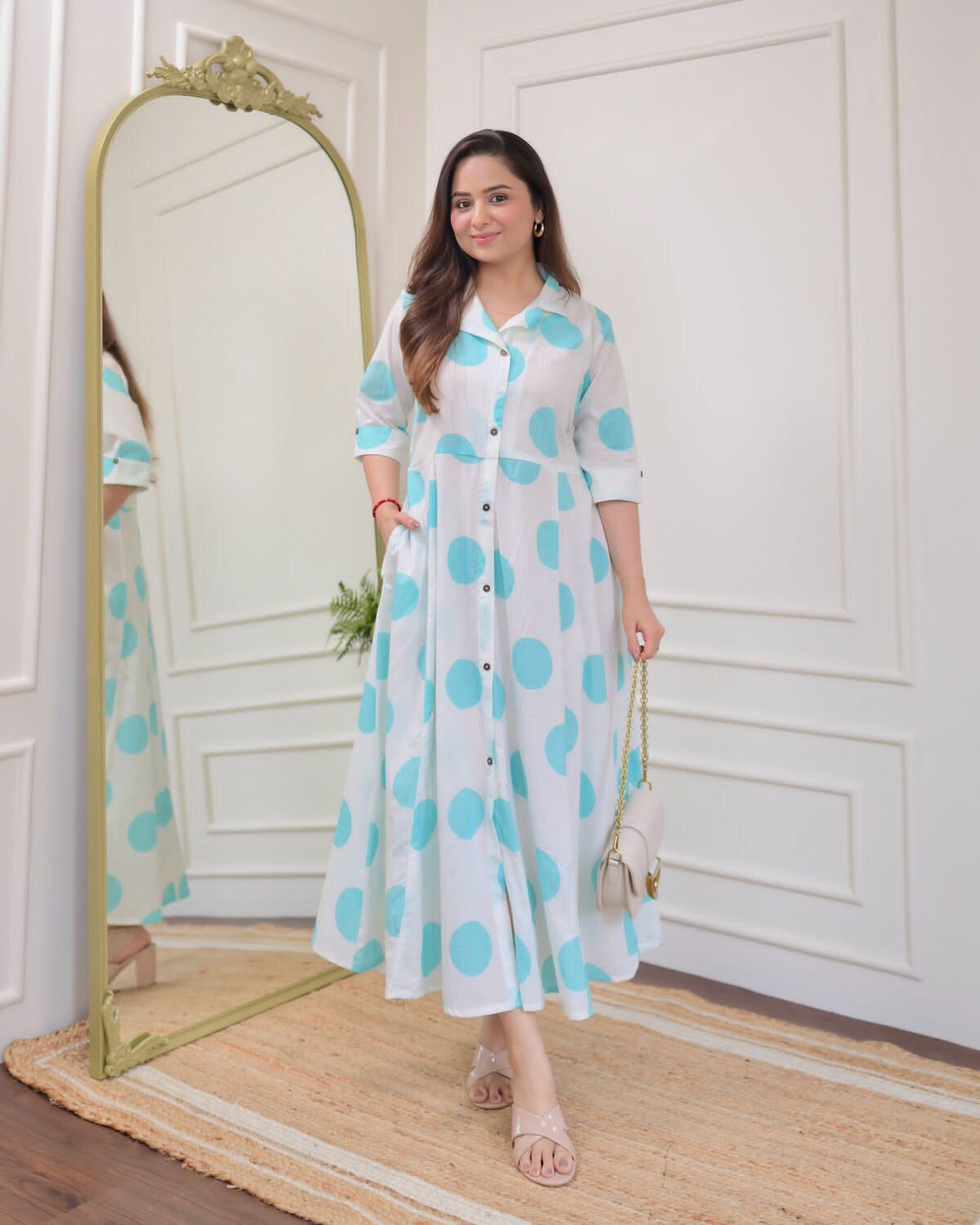 Light Polka Dots Cotton Dress