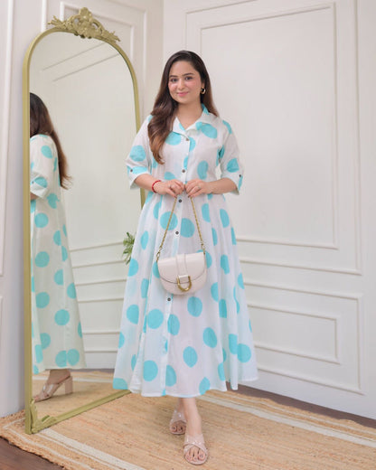 Light Polka Dots Cotton Dress