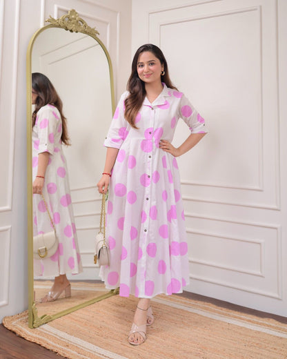 Light Polka Dots Cotton Dress