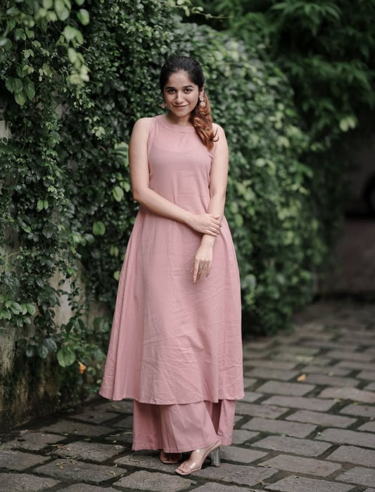 Elegant Pink Long Co-ord Set