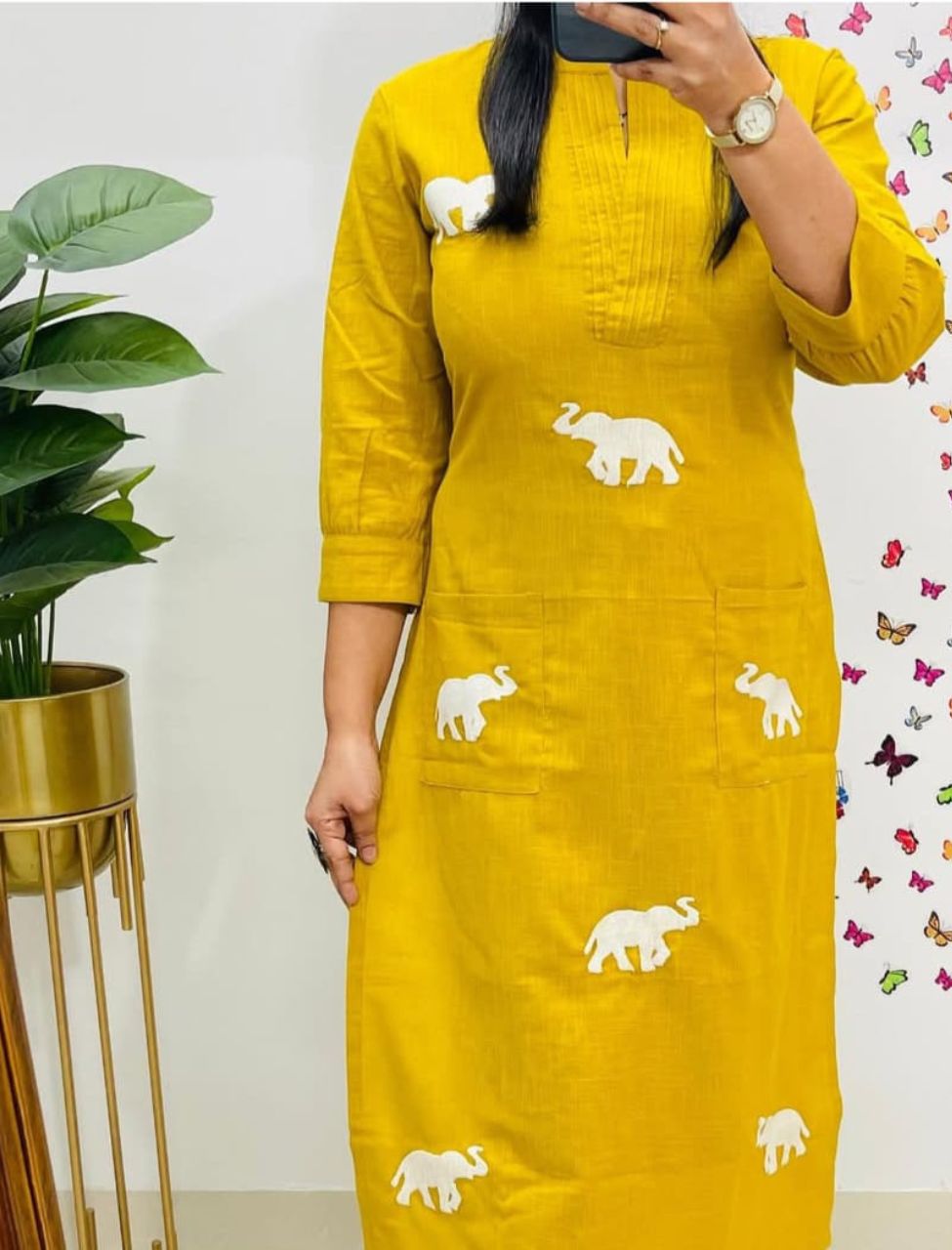 Elegant Elephant Embroidered Co-ord Set