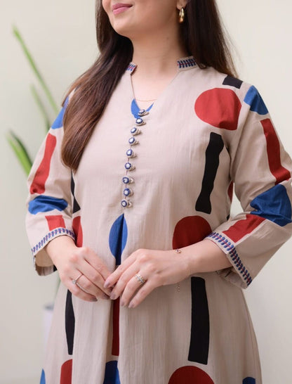 Elegant Trendy Embroidered Co-ord Set