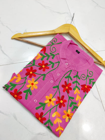 New Aline Embroidery Cotton Dress