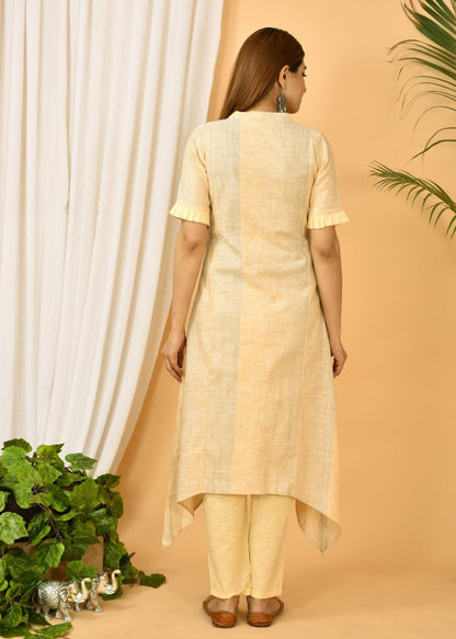 Elegant Off-White Embroidered Co-ord Set
