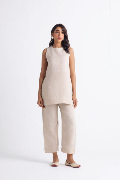 Classy Cream Solid Co-ord Set