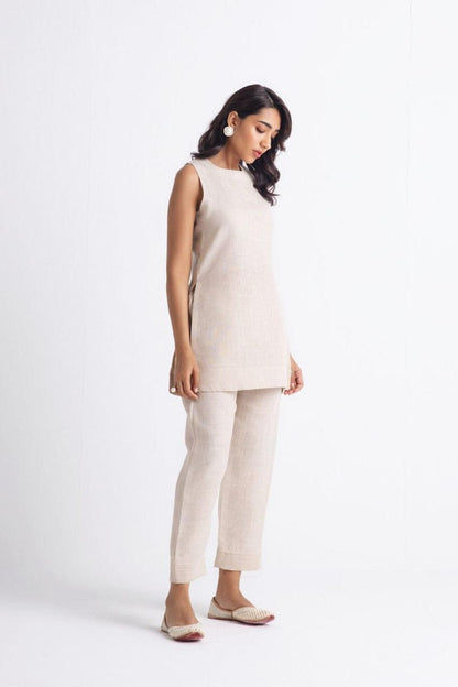 Classy Cream Solid Co-ord Set