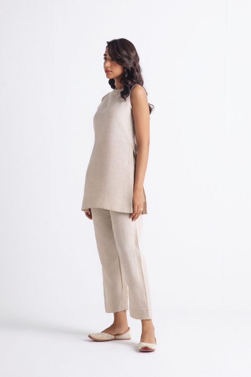 Classy Cream Solid Co-ord Set