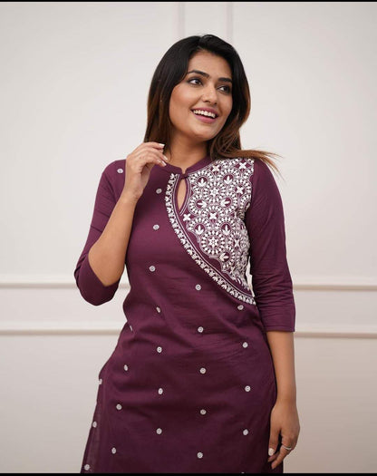Beautiful Long Embroidered Co-ord Set