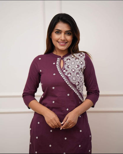 Beautiful Long Embroidered Co-ord Set
