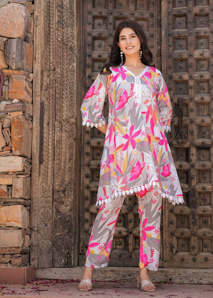 Designer Floral Printed Co-ord Set