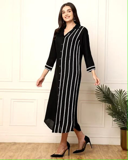 Designer A-Line Midi Dress
