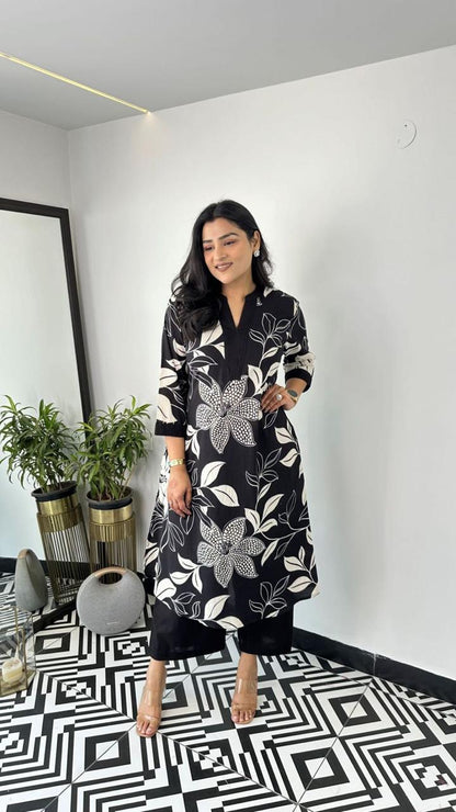 Elegant Floral Printed Co-ord Set