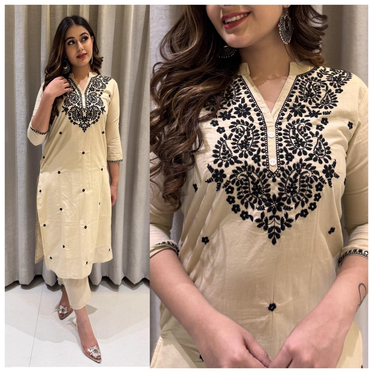 Beautiful Floral Embroidered Co-ord Set