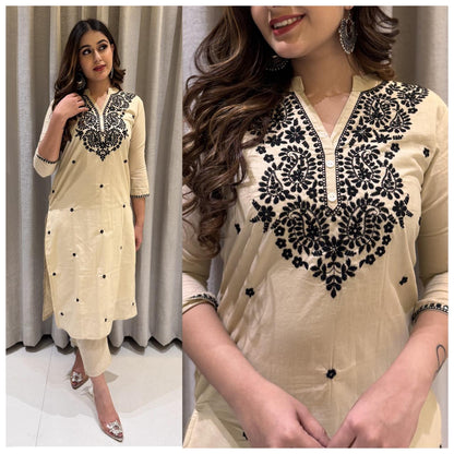 Beautiful Floral Embroidered Co-ord Set