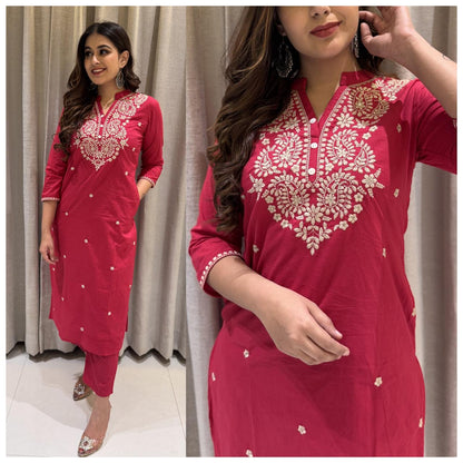 Beautiful Floral Embroidered Co-ord Set