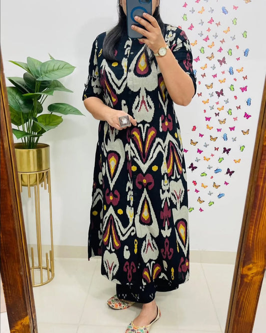 Cotton Printed Long Co-ord Set