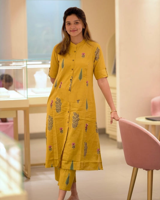 Premium Floral Fine Printed Co-ord Set