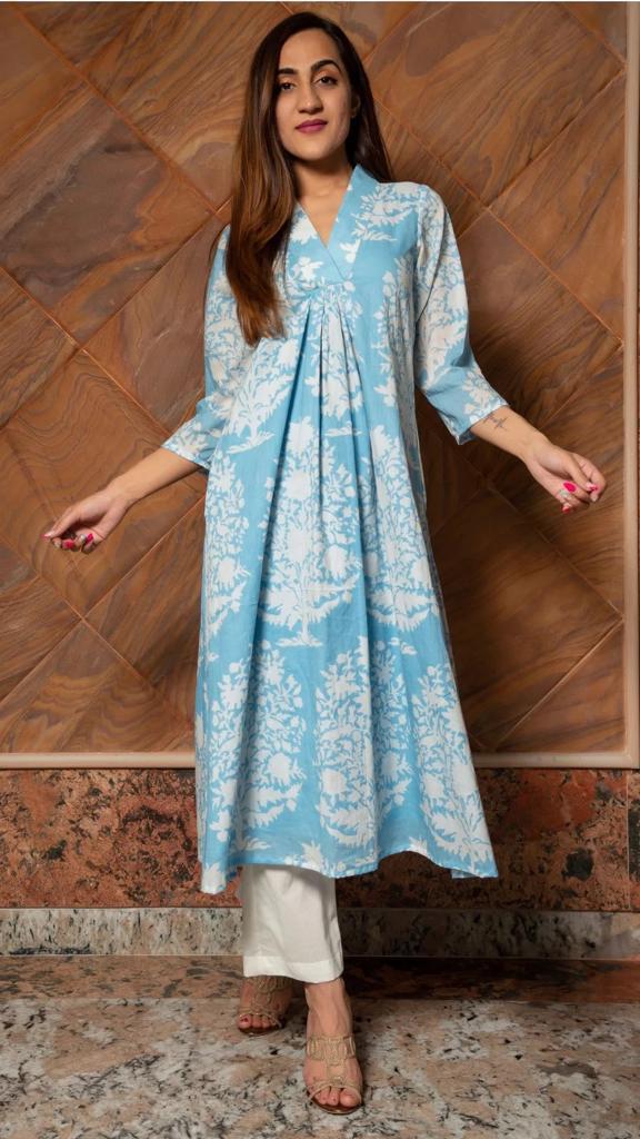 Floral Sky Blue Co-ord Set
