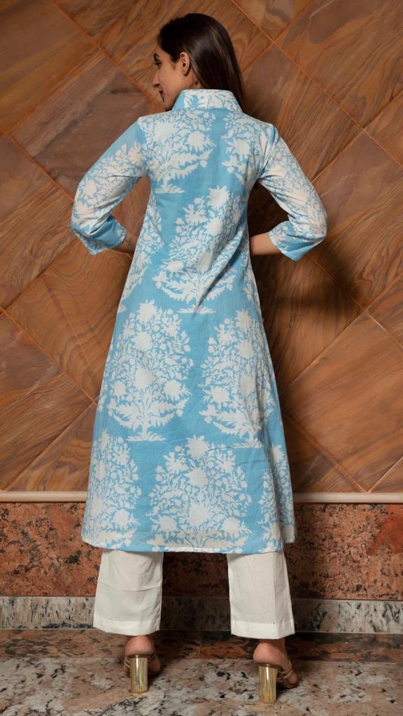 Floral Sky Blue Co-ord Set