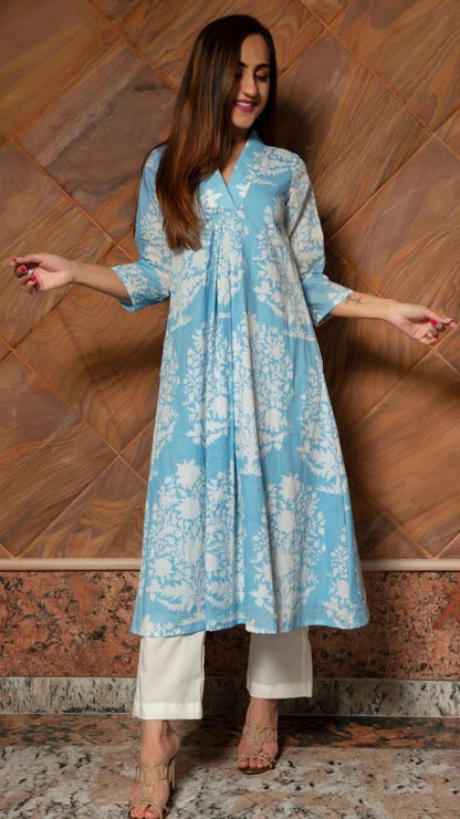 Floral Sky Blue Co-ord Set