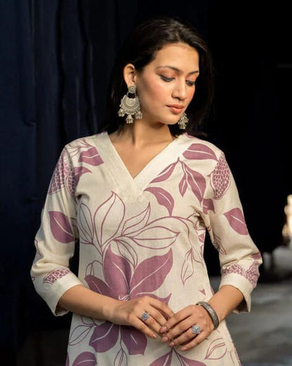 Elegant Floral Designer Co-ord Set